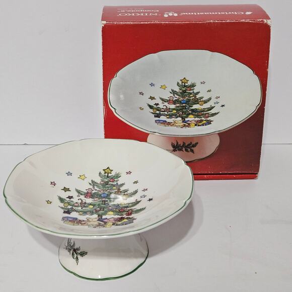Nikko Christmastime Compote 6" Original Box - Picture 1 of 8